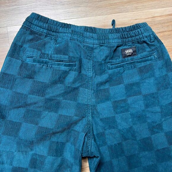 VANS Deep Teal Green “Check It Out” Range Corduroy Pants – Size S - Picture 3 of 7